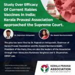 Study Over Efficacy Of Current Rabies Vaccines in India; Kerala Pravasi Association approached the Supreme Court