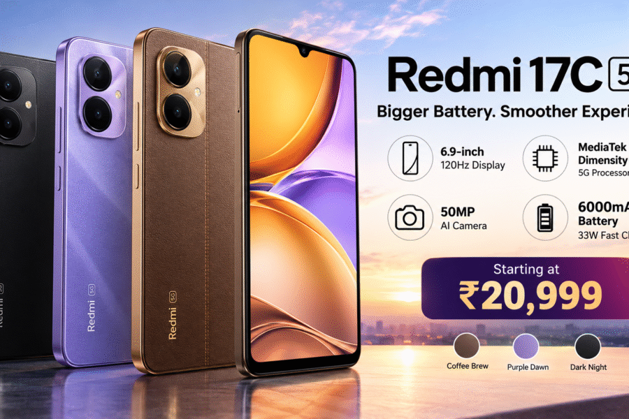 Redmi 17C 5G Launched in India Starting at ₹20,999 With 6000mAh Battery, 120Hz Display and 50MP Camera